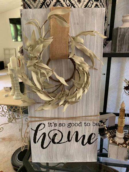 Home sweet home with wreath