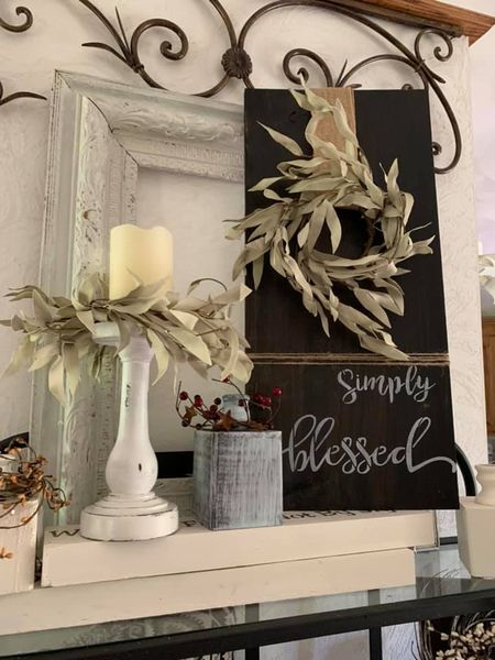 Home sweet home with wreath