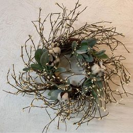 Berry, Lambs Ear Wreath Small