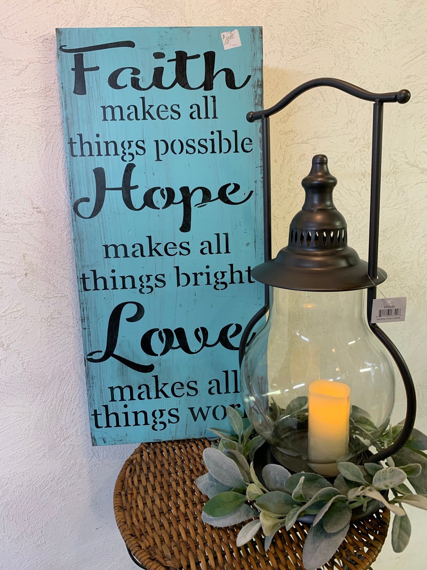 Faith Makes All Things Possible Wood Sign