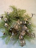 Welcome Cotton and Greenery Wreath