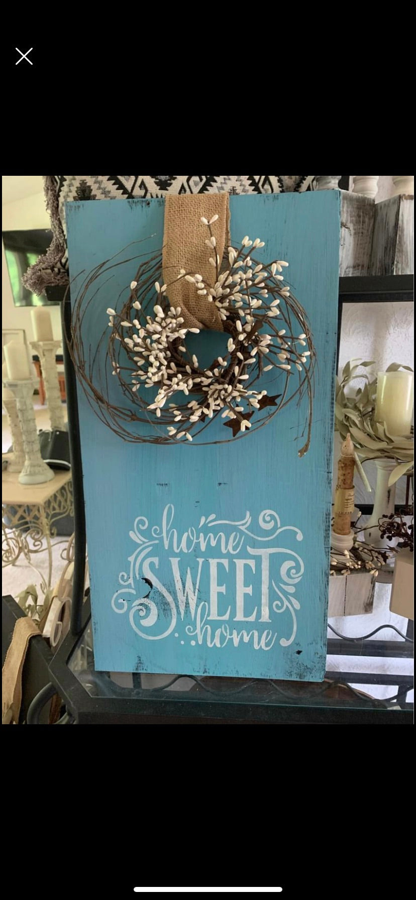 Home sweet home with wreath