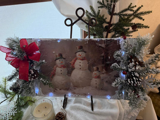 Snowman Family Wintery Wonderland