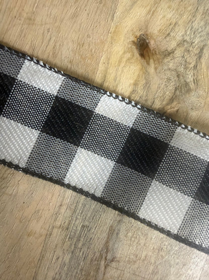 Berry and Lambs Ear Wreath Everyday White Farmhouse Buffalo Ribbon Wall Decor