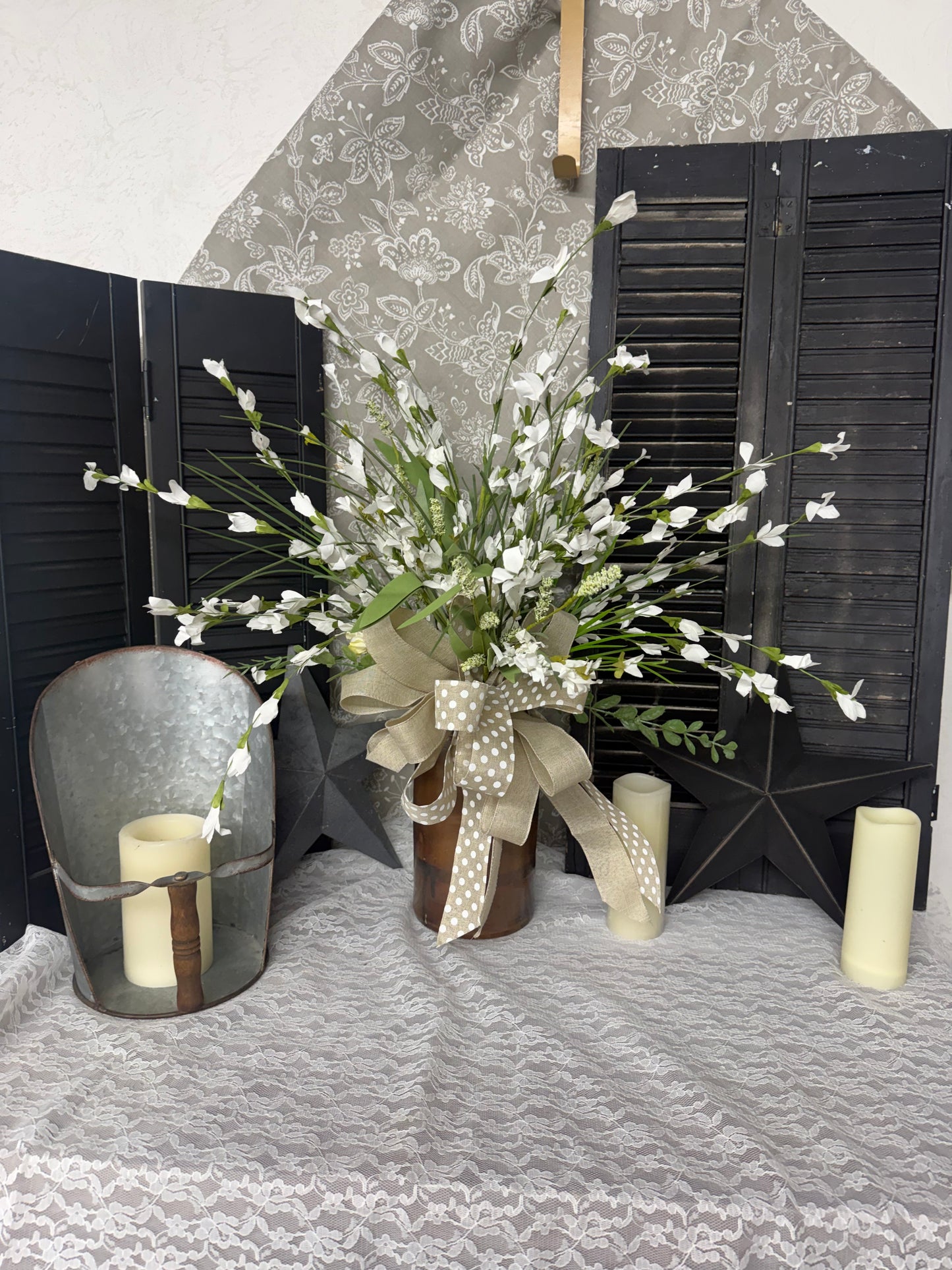 Antique Crock Floral Arrangement