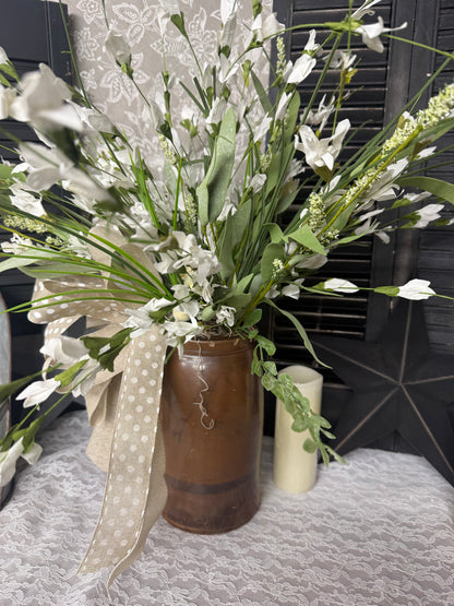 Antique Crock Floral Arrangement