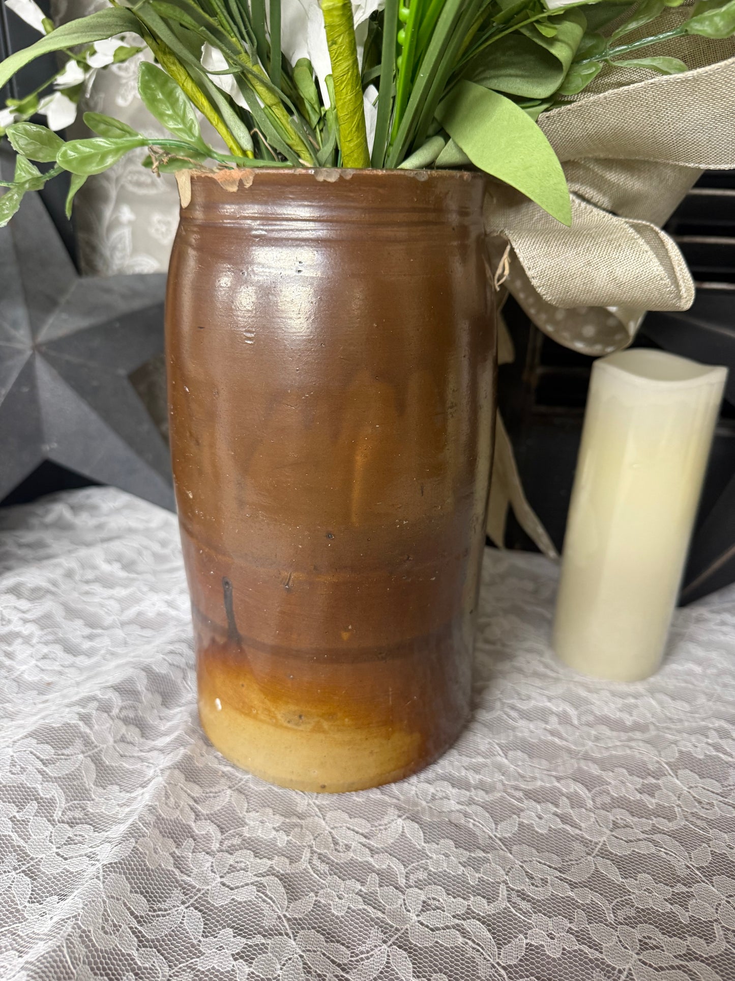 Antique Crock Floral Arrangement
