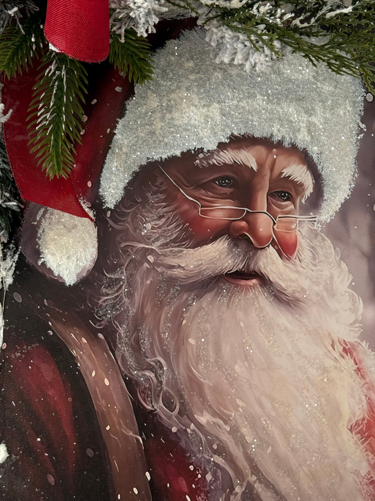 Santa's Beautiful Face On Canvas