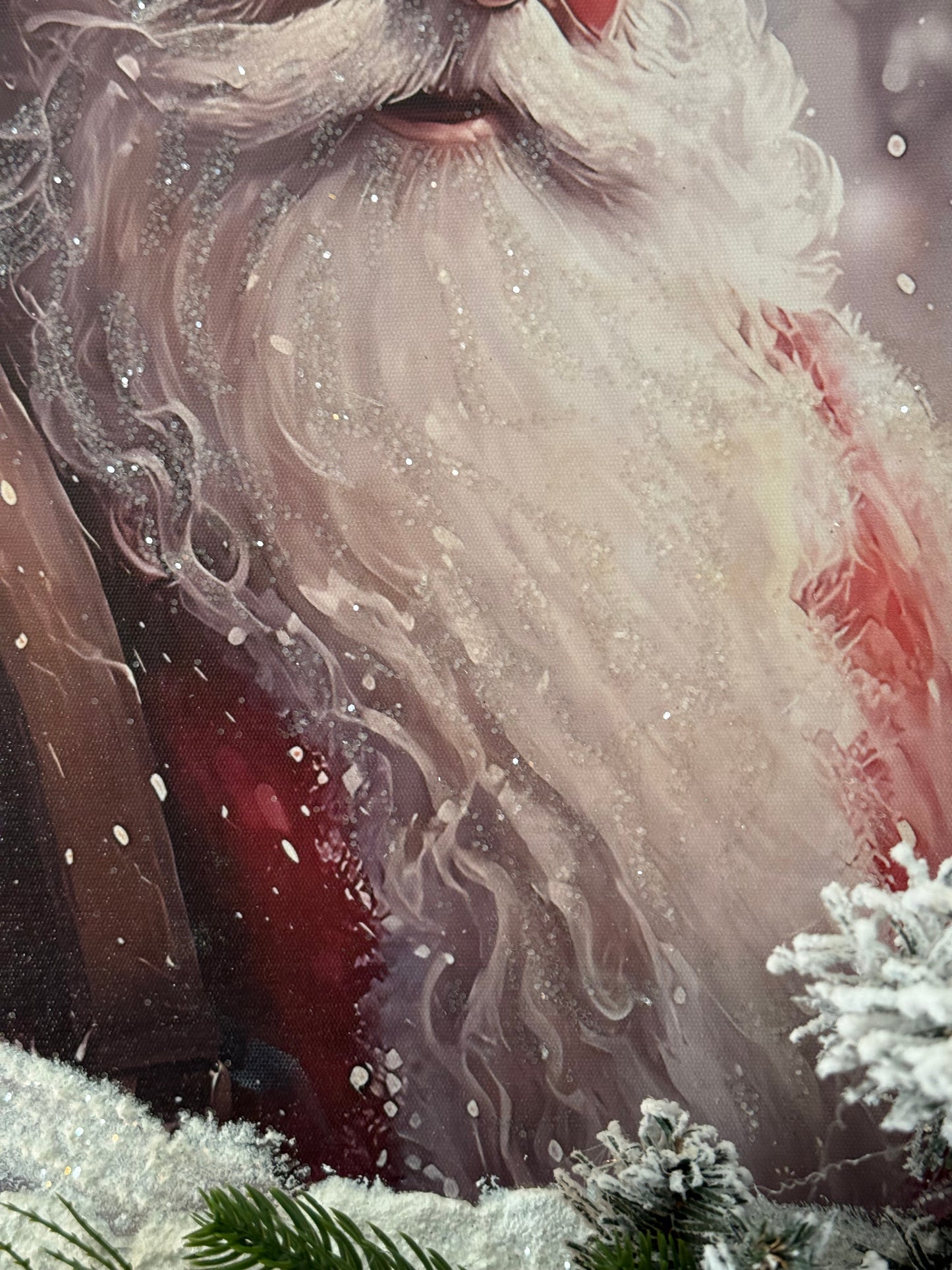 Santa's Beautiful Face On Canvas