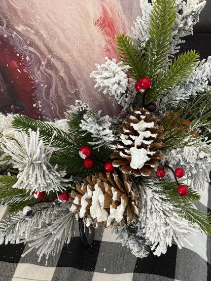 Santa's Beautiful Face On Canvas