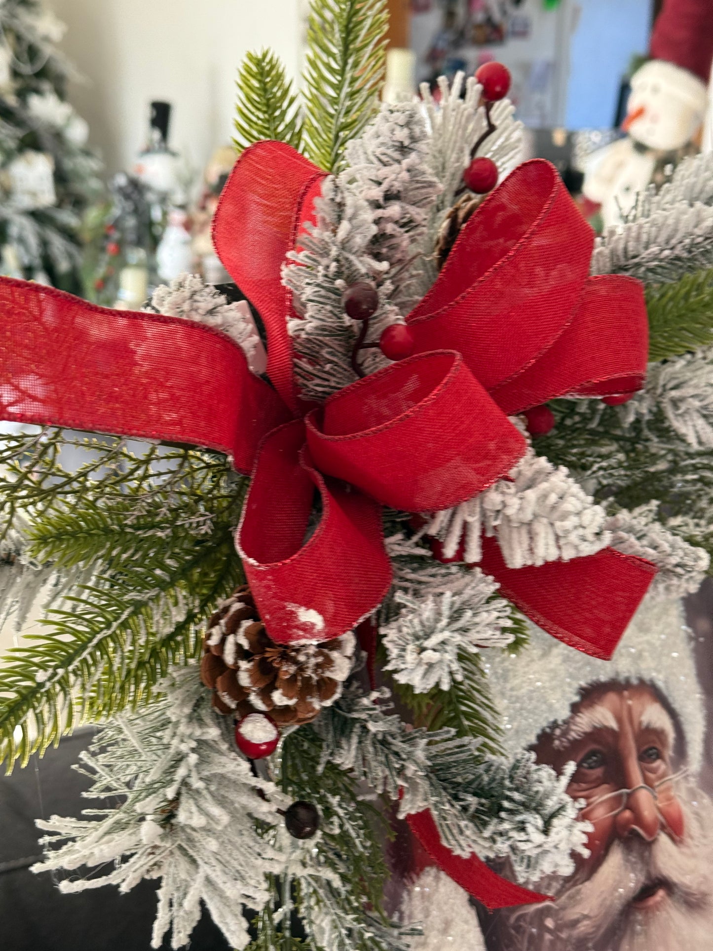 Santa's Beautiful Face On Canvas
