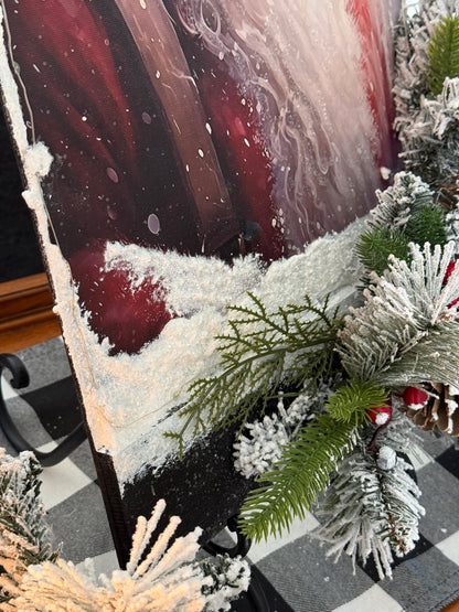 Santa's Beautiful Face On Canvas