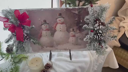 Snowman Family Wintery Wonderland