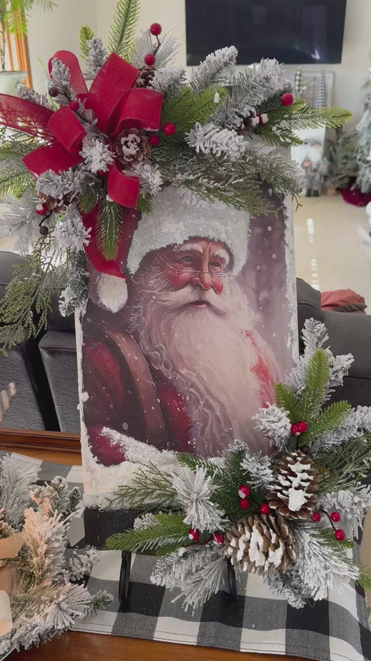 Santa's Beautiful Face On Canvas
