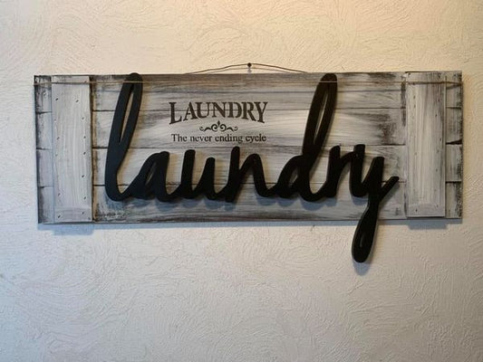 Laundry Wood Sign
