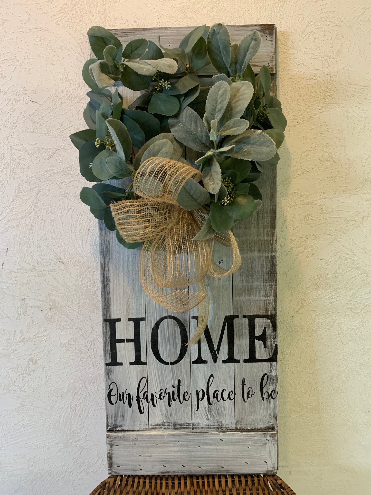 Home Favorite/Lambs ear wreath