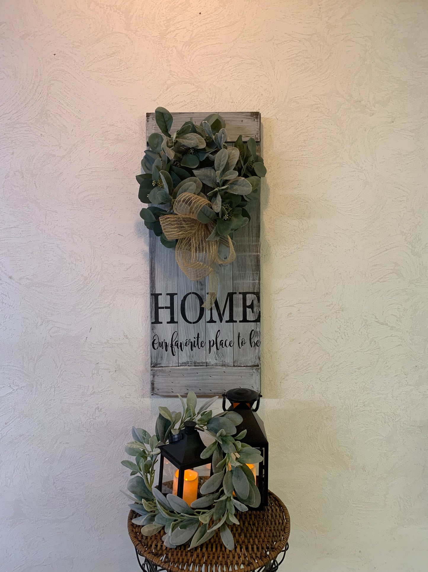 Home Favorite/Lambs ear wreath