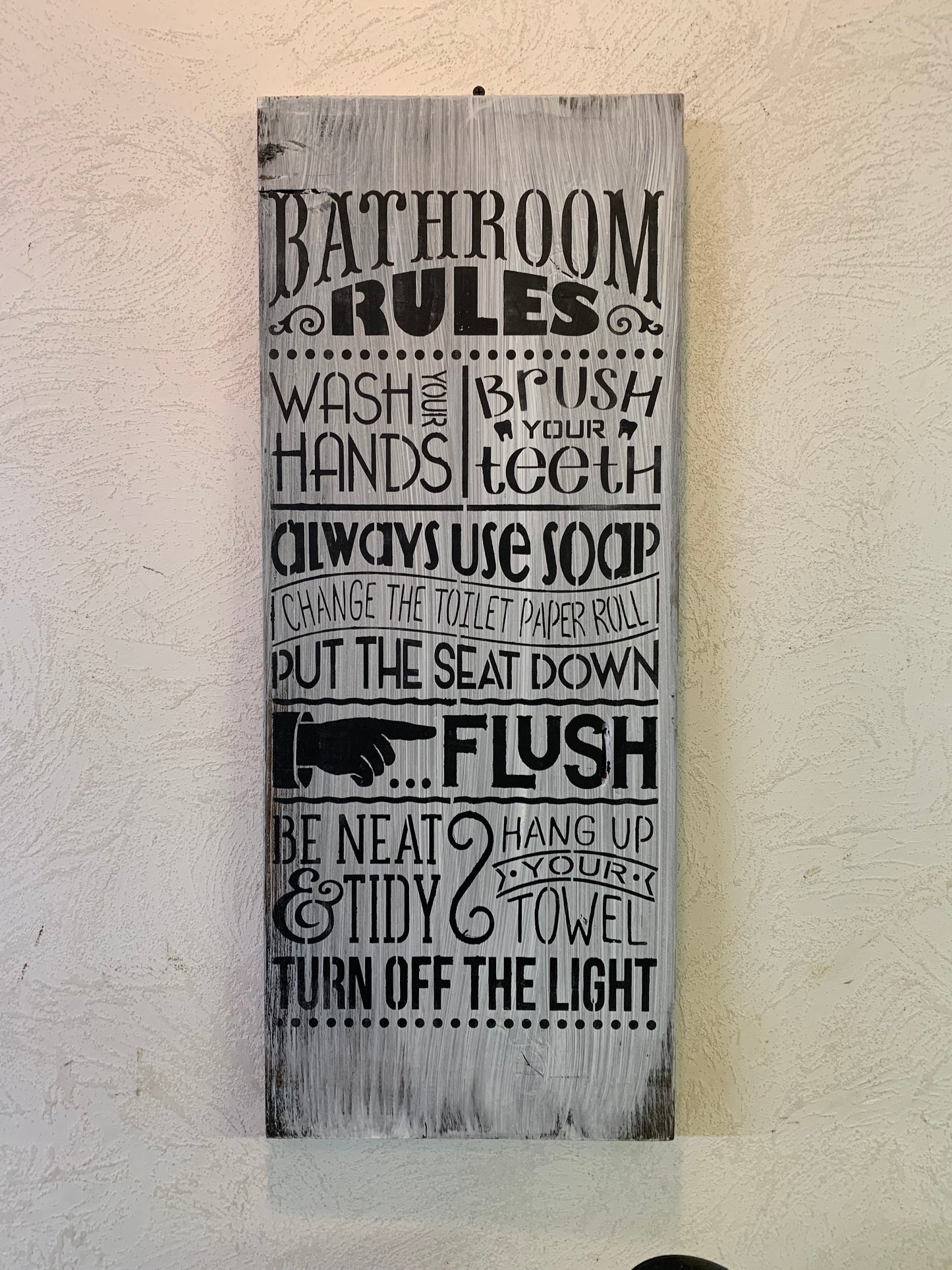 Bathroom Rules Sign