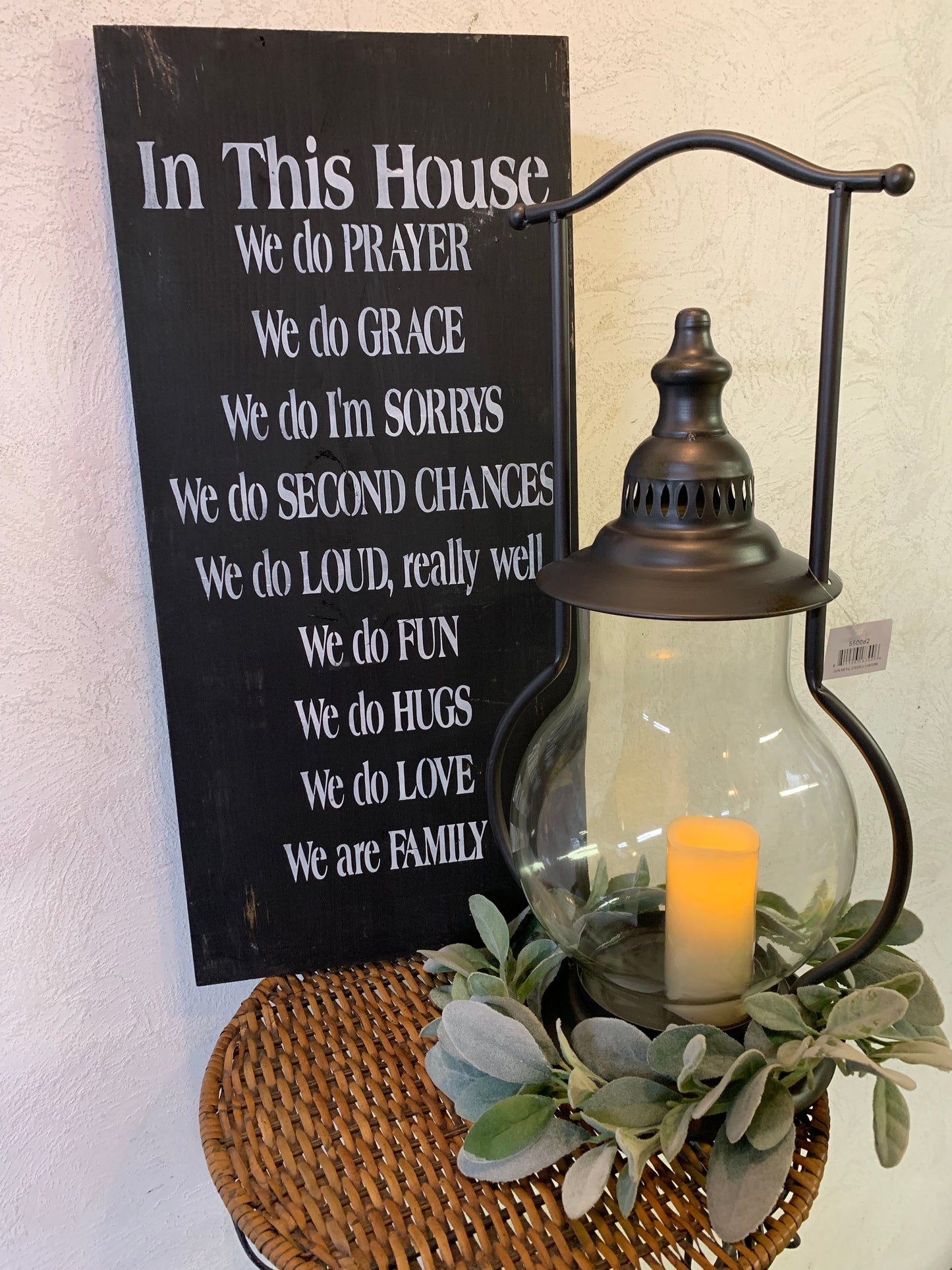 In This House We Do Prayer Wood Sign