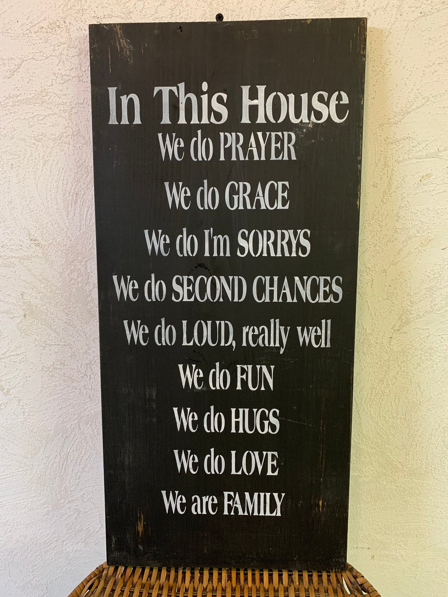 In This House We Do Prayer Wood Sign
