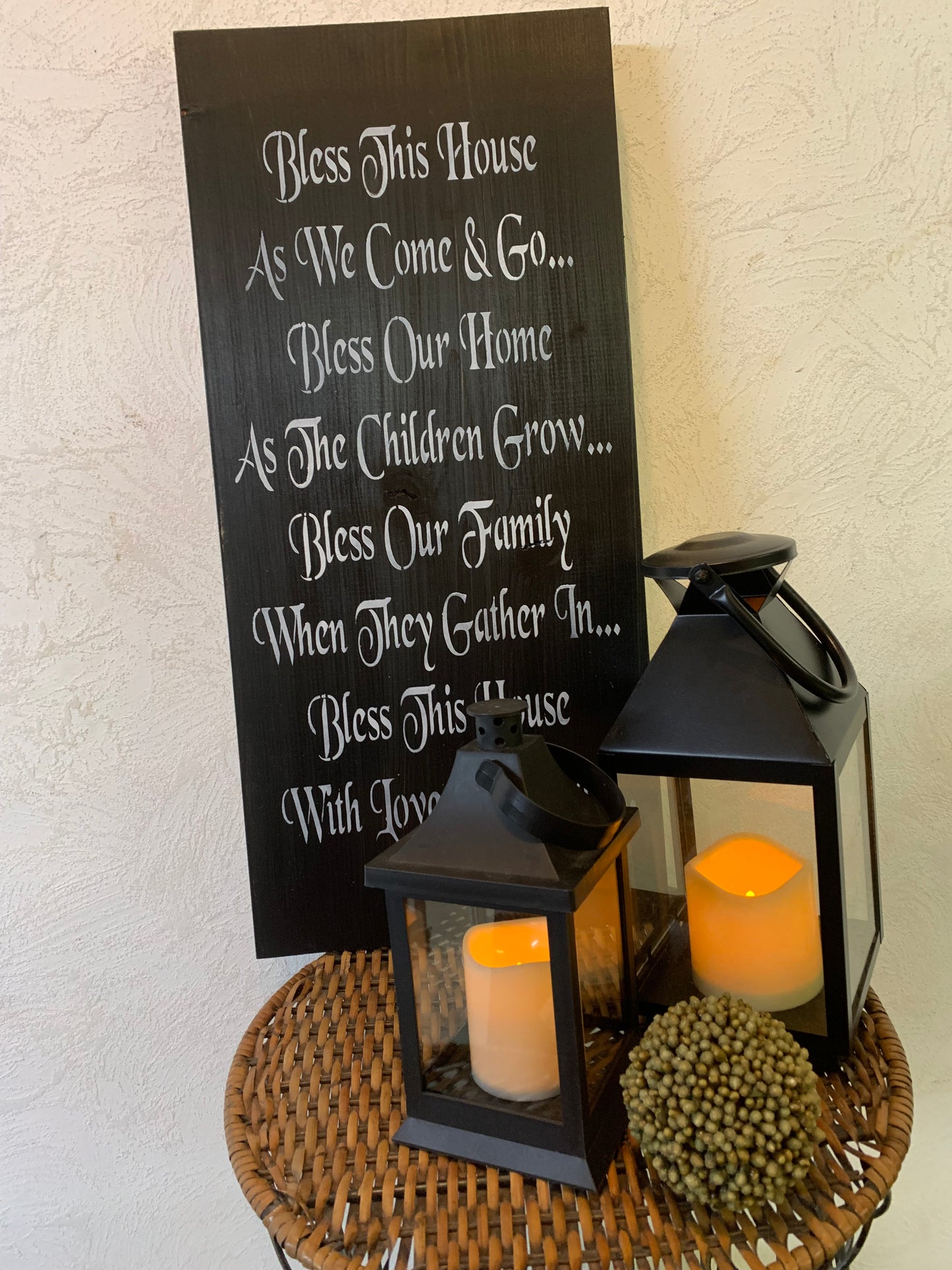 Bless This Home As We Come And Go  (wood sign)