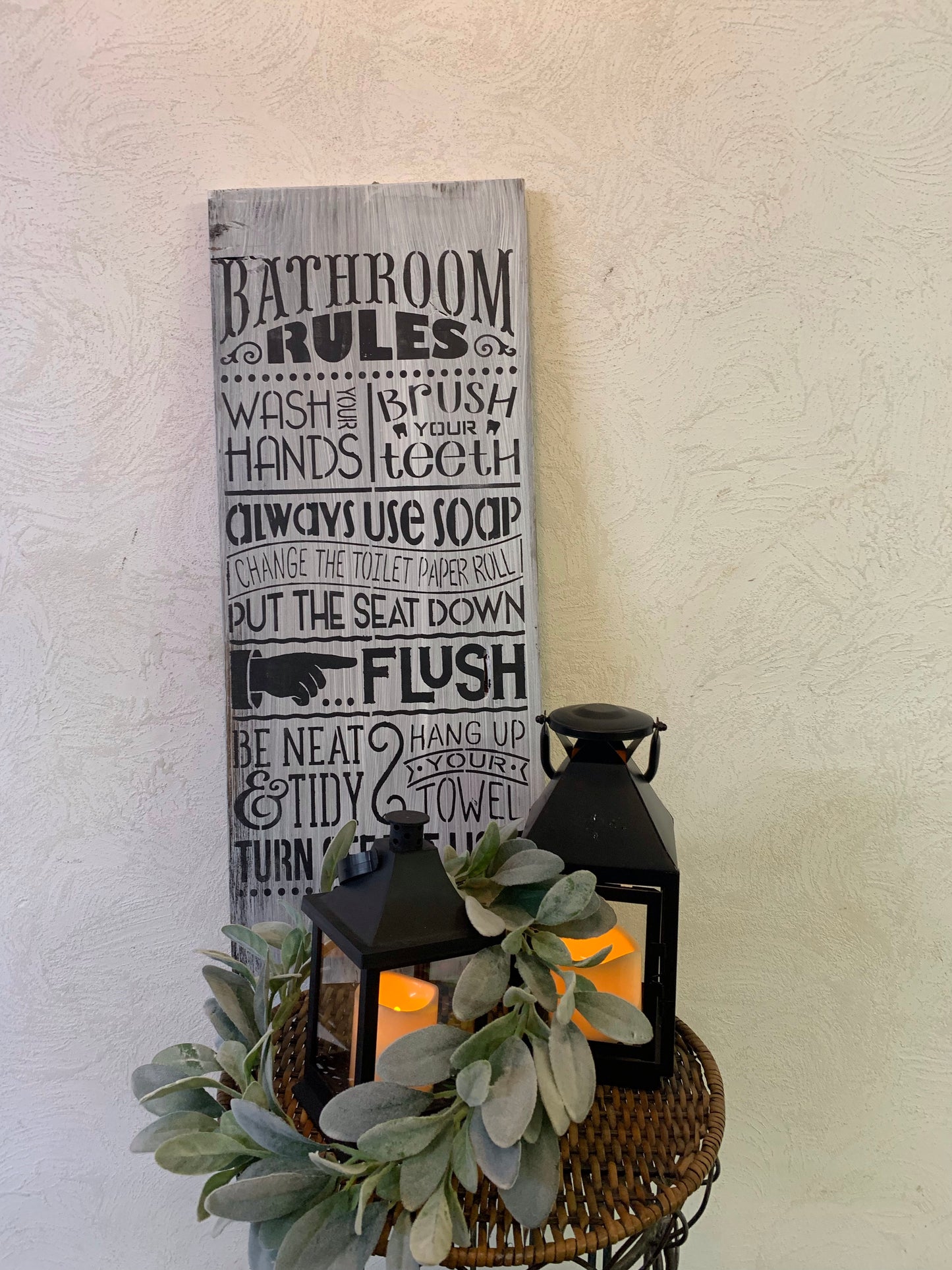 Bathroom Rules Sign