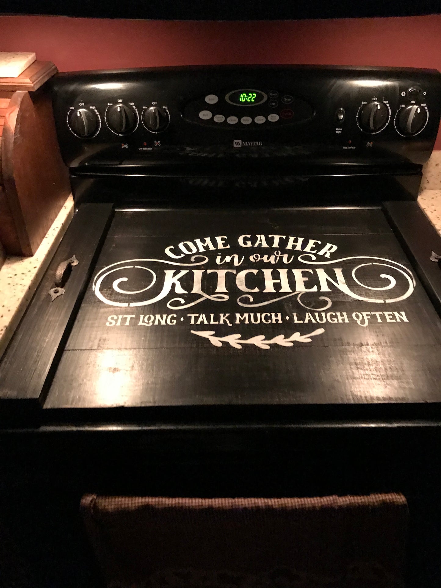 Stove Top Cover / Noodle Board / Gather/distressed Serving Tray