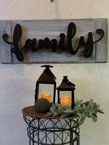 Wood Family Sign
