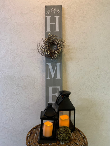 Home Sign With Small Wreath