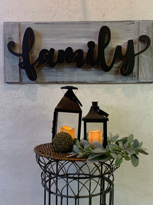 Wood Family Sign