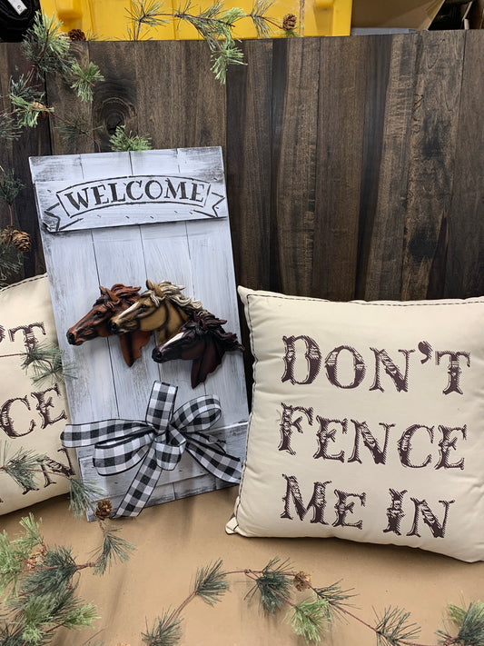 Welcome Western horse sign